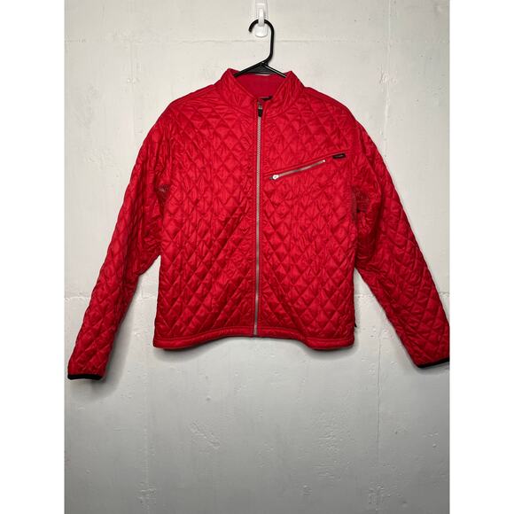 Obermeyer Women's Quilted Jacket Size 12 RED Aspen 2005 Apres Ski Light Weight - Picture 1 of 8